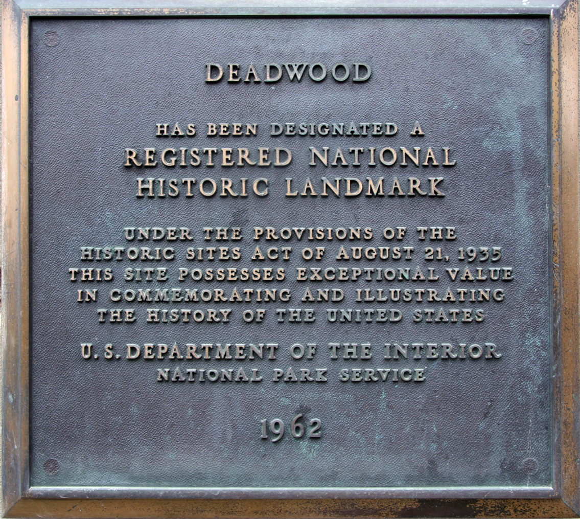 A National Historic Landmark City of Deadwood South Dakota